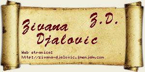Živana Đalović vizit kartica